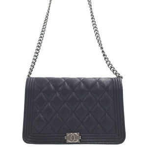 Chanel Boy Chain Wallet Black